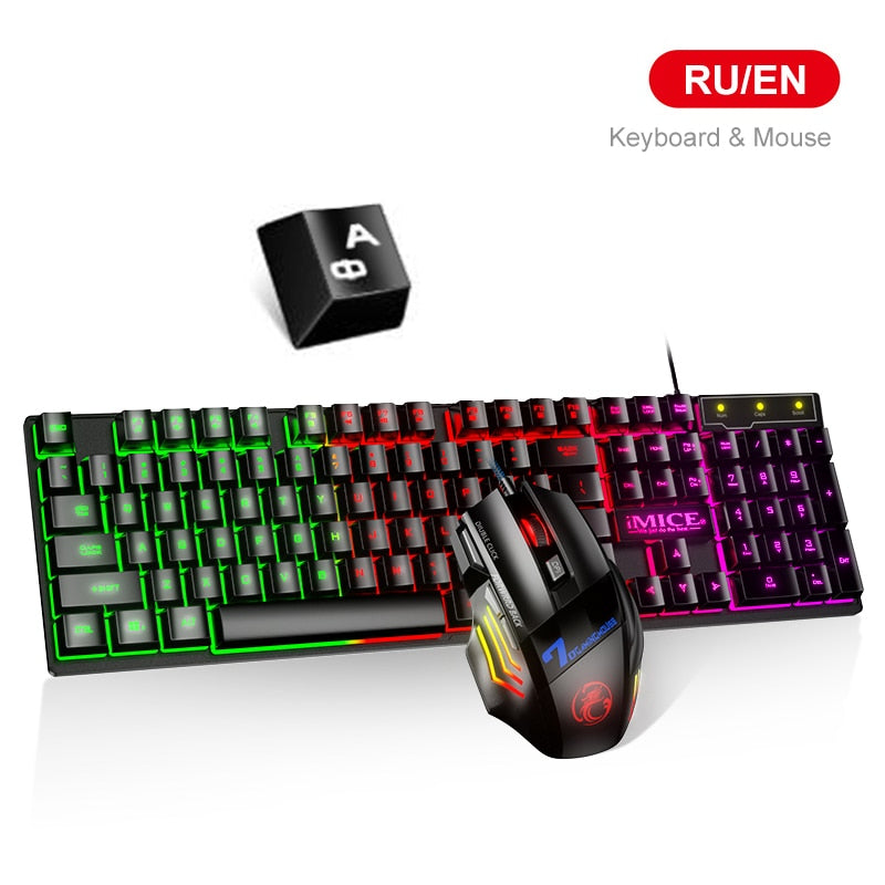 LED Backlit Gaming Keyboard & Mouse Combo